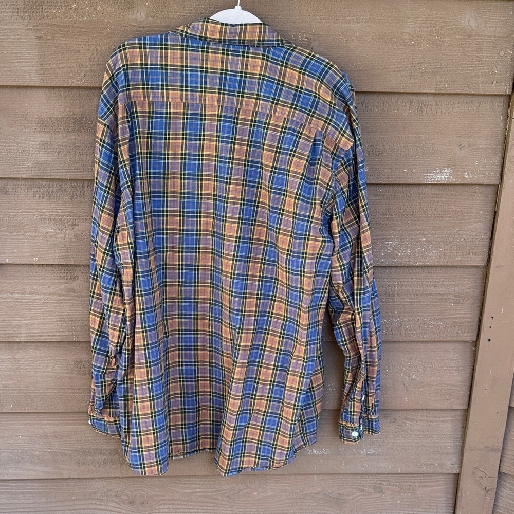 Carhartt Blue and Brown Plaid Men’s Button Down Shirt size XL Regular - Picture 5 of 5